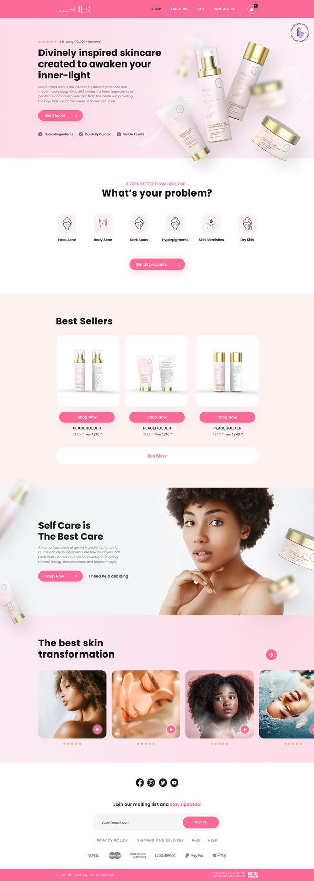 Website + Marketing Package $5,000 – $50,000 (TBD)