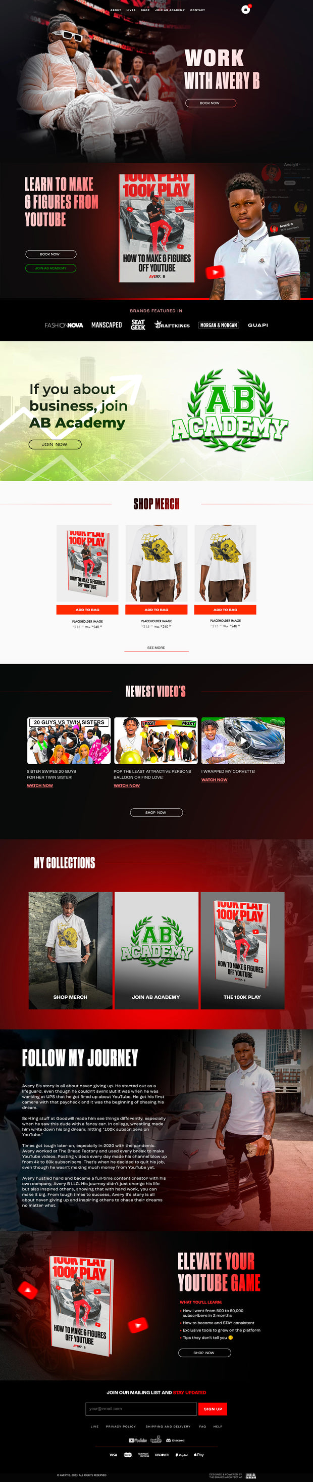 Website + Marketing Package $5,000 – $50,000 (TBD)