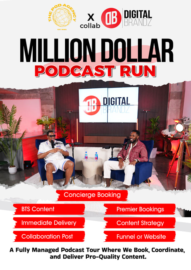 Podcast + Promo Package $5,000 – $50,000 (TBD)