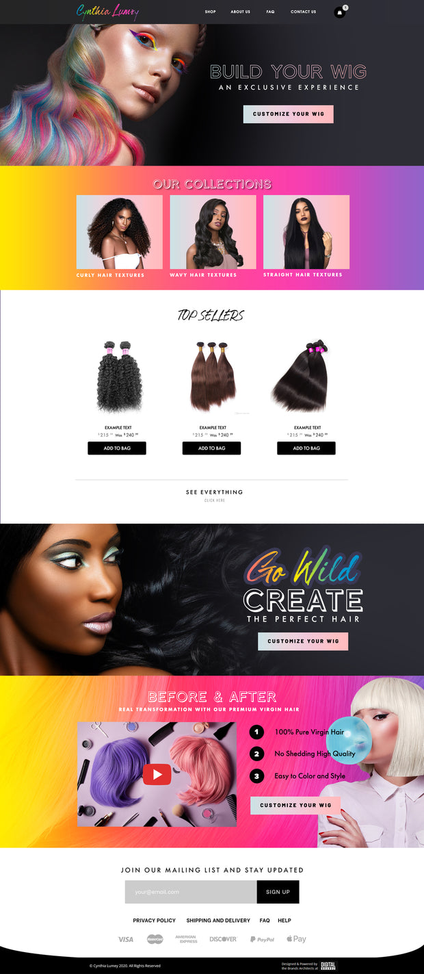 Website + Marketing Package $5,000 – $50,000 (TBD)