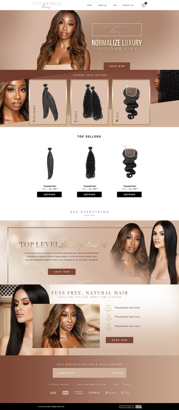 Website + Marketing Package $5,000 – $50,000 (TBD)